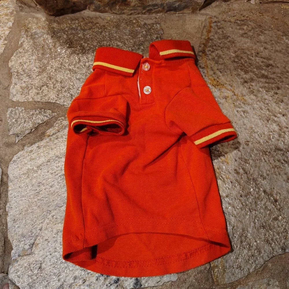 Top Paw Dogs Red Polo Shirt Size Medium Cotton
